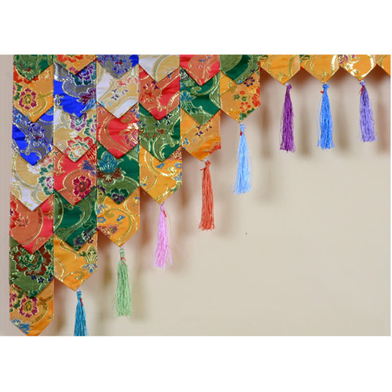 Nimara Ritual Tibetan Five Colors Hanging Curtain Prayer Altar Healing Meditation Curtain