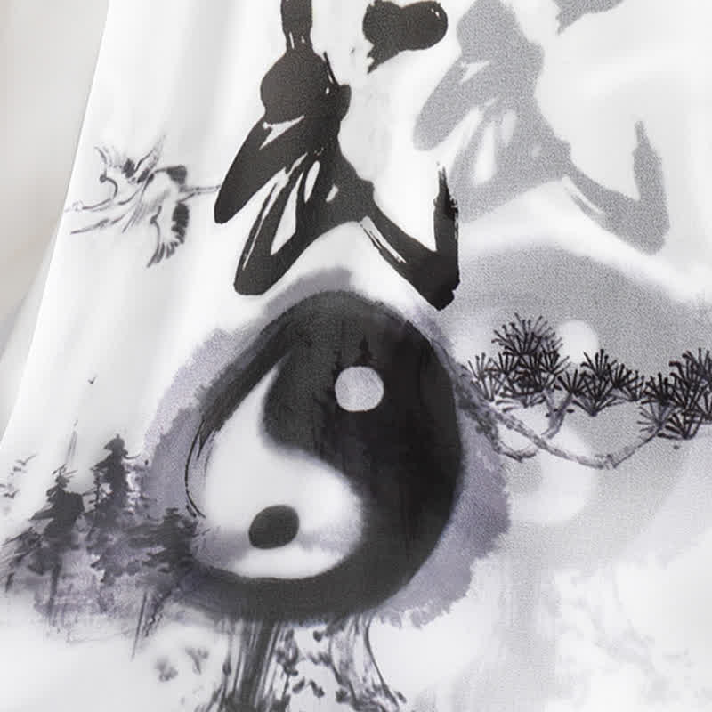 Nimara Ritual 3Pcs Yin Yang Tree Tai Chi Spiritual Zen Practice Meditation Prayer Uniform Unisex Clothing Set