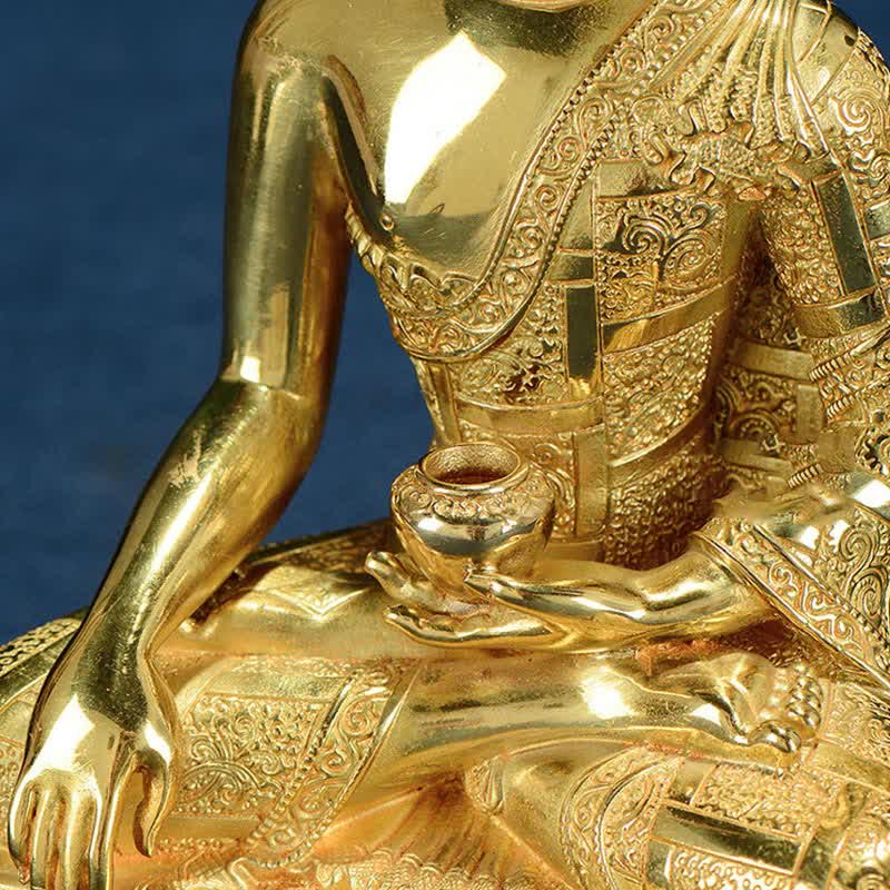 Nimara Ritual Buddha Shakyamuni Figurine Enlightenment Copper Statue Home Offering Decoration