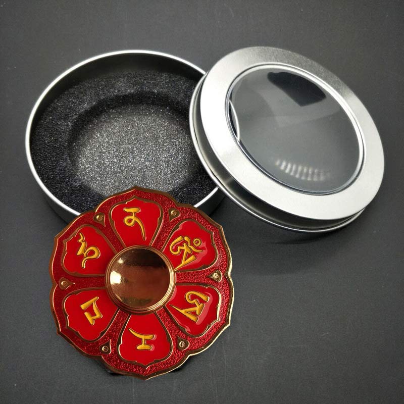 Nimara Ritual Six True Words Fidget Spinner Blessing Finger Hand Spinner Decoration