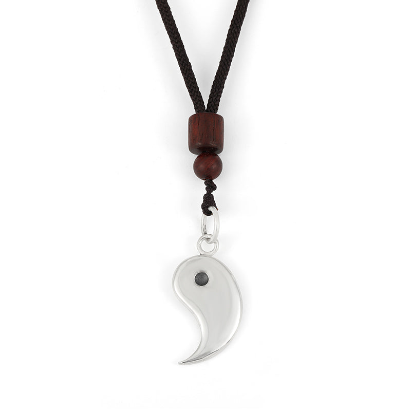Nimara Ritual 990 Sterling Silver Yin Yang Balance Harmony Necklace Pendant