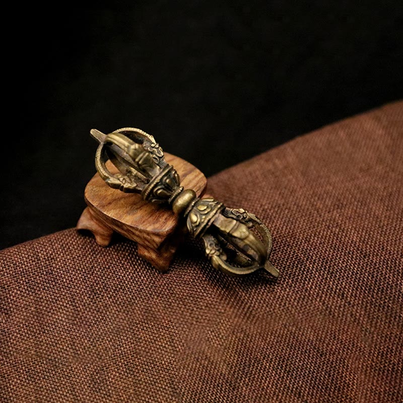 Nimara Ritual Handmade Nepal Five Prong Three Prong Vajra Dorje Strength Copper Decoration