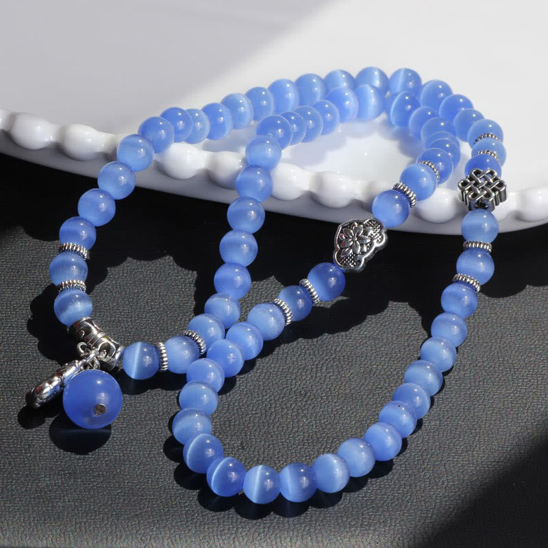 Nimara Ritual Cat Eye PiXiu Support Triple Wrap Bracelet