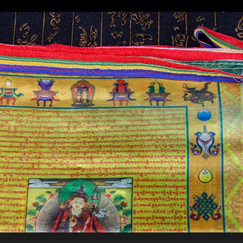 Nimara Ritual Tibetan 5 Colors Windhorse Buddha Tara Scriptures Healing Auspicious Outdoor Prayer Flag