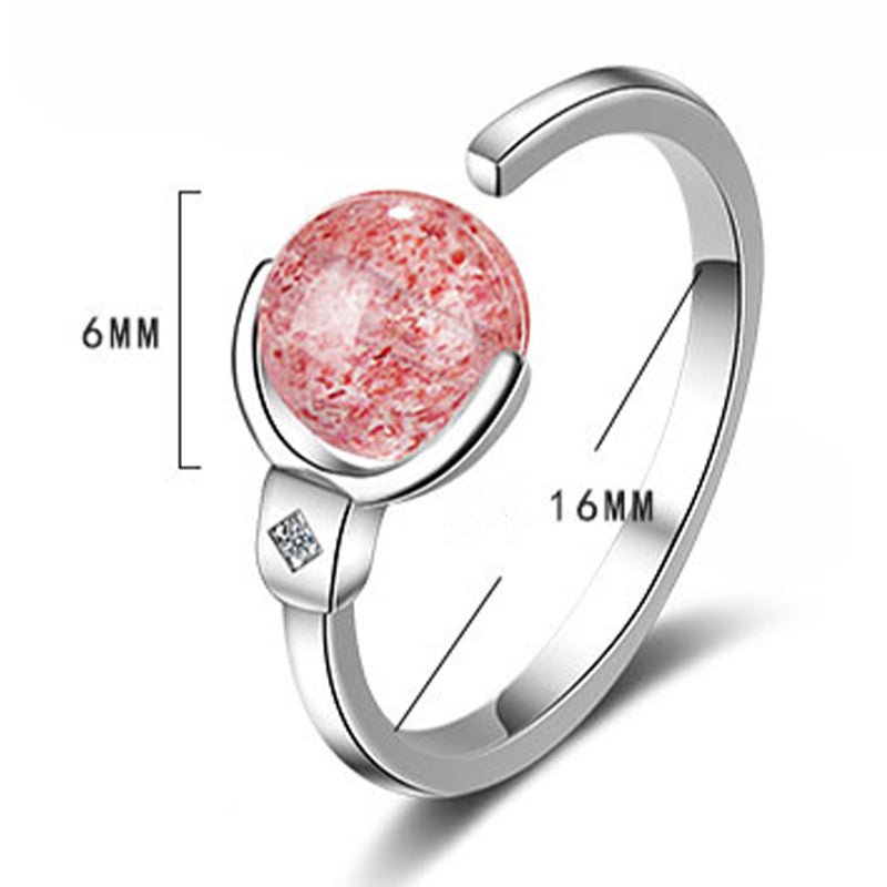 Nimara Ritual Pink Crystal Soothing Rotation Ring