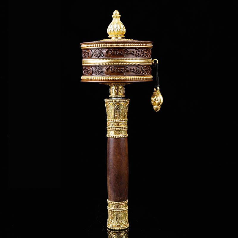 Nimara Ritual Tibetan Prayer Wheel Six True Words Copper Balance Decoration