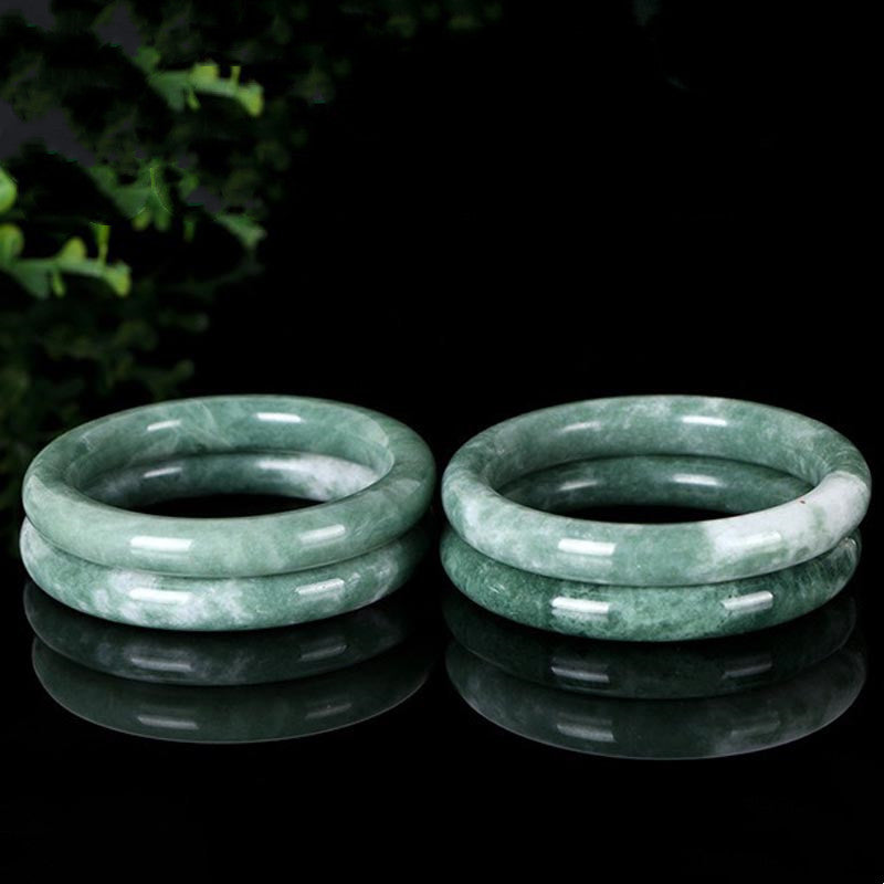 Nimara Ritual Natural Jade Luck Abundance Bangle Bracelet