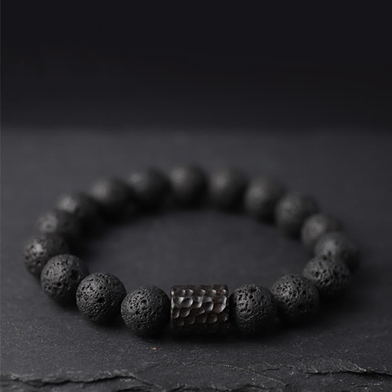 Nimara Ritual Lava Rock Ebony Wood Tiger Eye Healing Bracelet