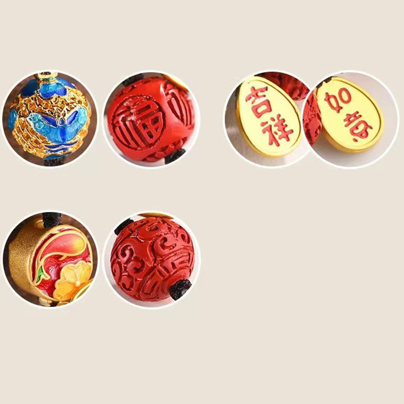 Nimara Ritual Fu Character Blessing Ruyi Charm Key Chain