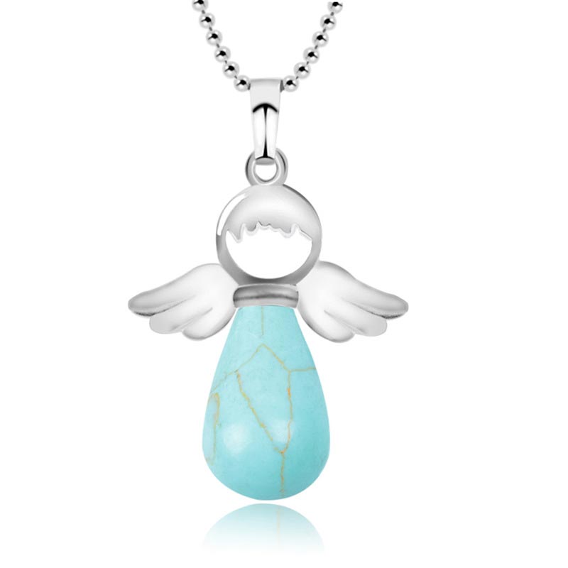 Nimara Ritual Little Angel Wings Natural Crystal Luck Necklace Pendant