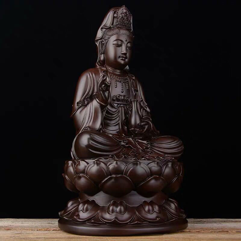 Nimara Ritual Avalokitesvara Ebony Lotus Harmony Blessing Home Decoration
