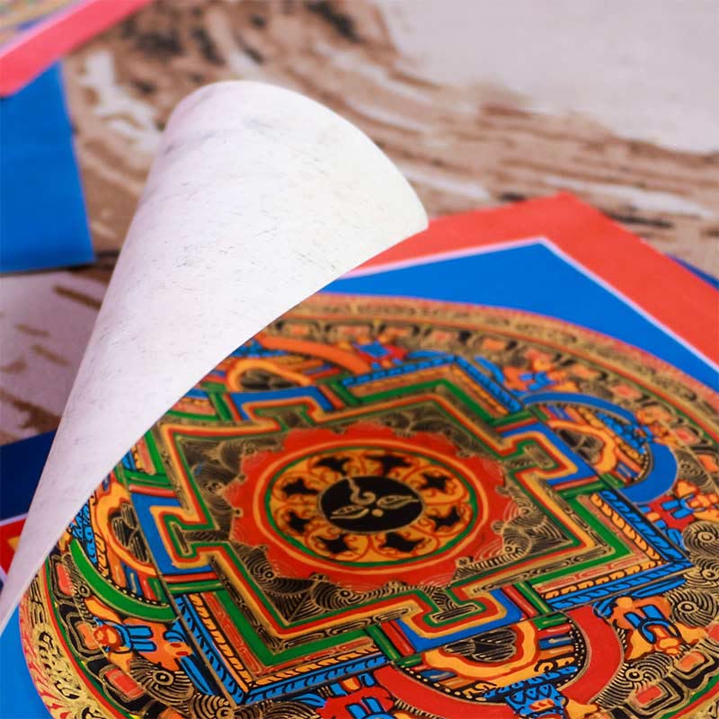 Nimara Ritual Tibetan Handmade Thangka Painting Blessing Thangka Blind Box Random Color Pattern