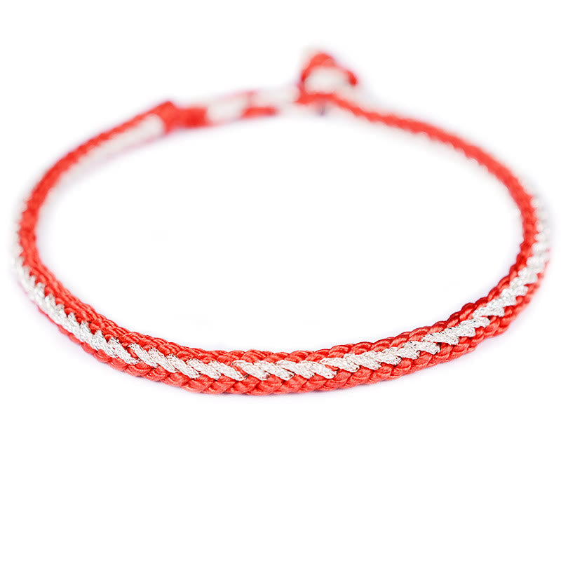 Nimara Ritual Two-Color Rope Handcrafted Eight Thread Peace Knot Bracelet
