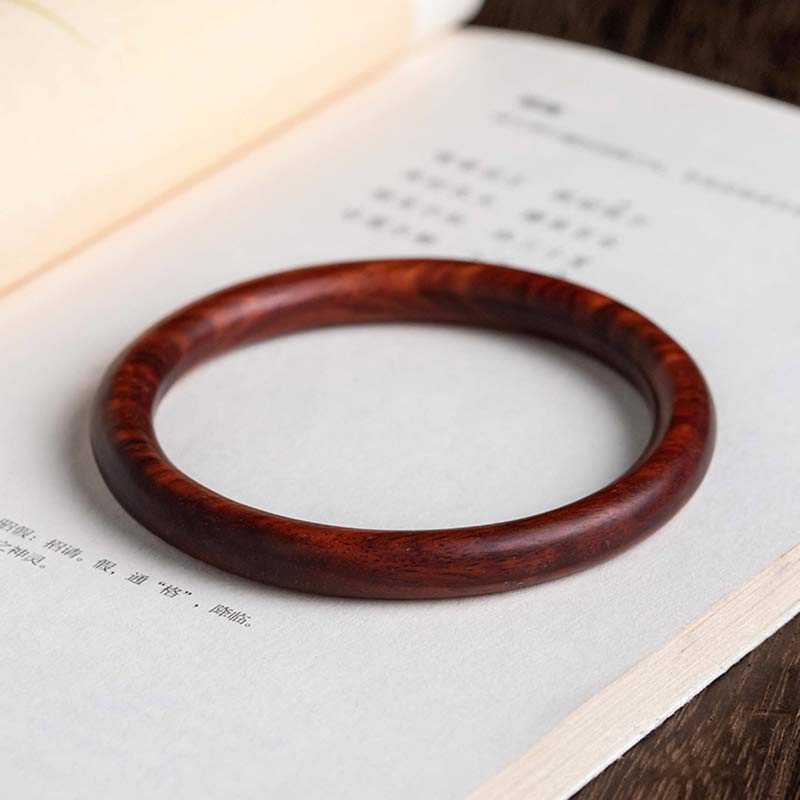 Nimara Ritual Tibetan Small Leaf Red Sandalwood Ebony Green Sandalwood Protection Bracelet Bangle