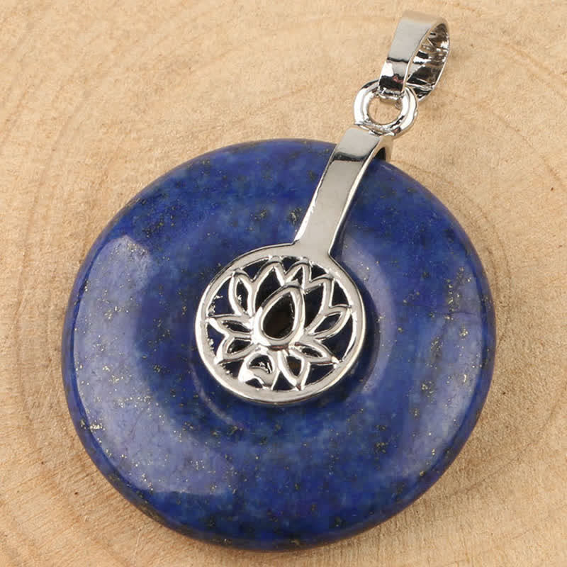 Nimara Ritual Various Crystal Amethyst Pink Crystal Lotus Healing Necklace Pendant
