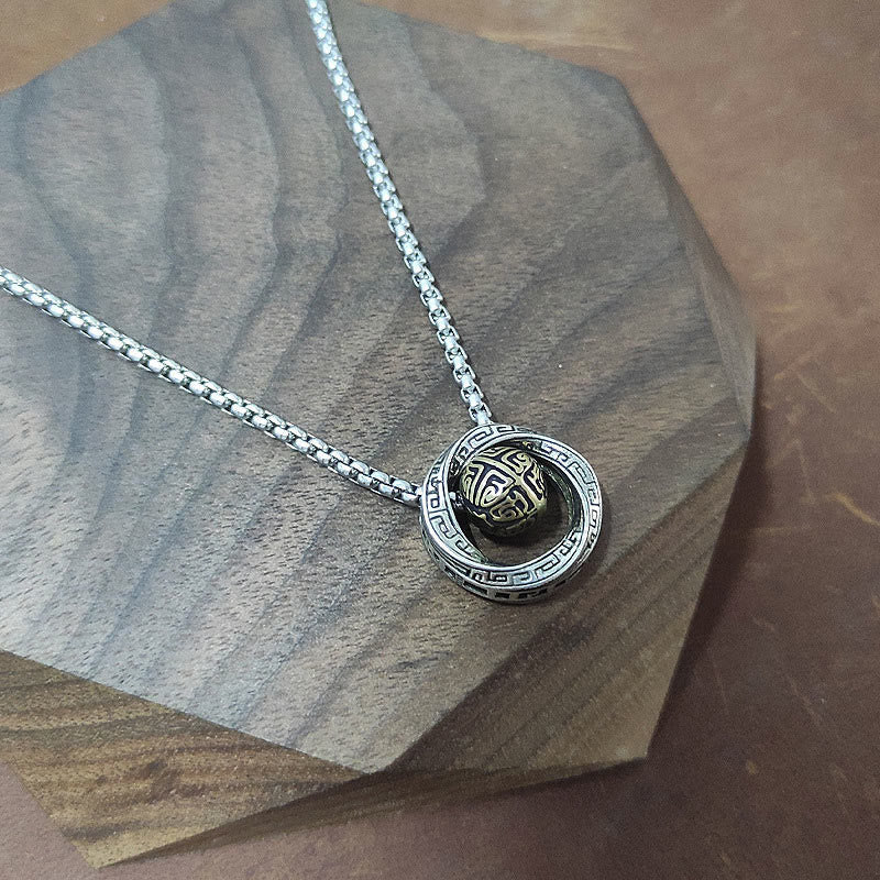 Cleanse The Aura Mobius Lucky Bead Copper Wealth Necklace Pendant