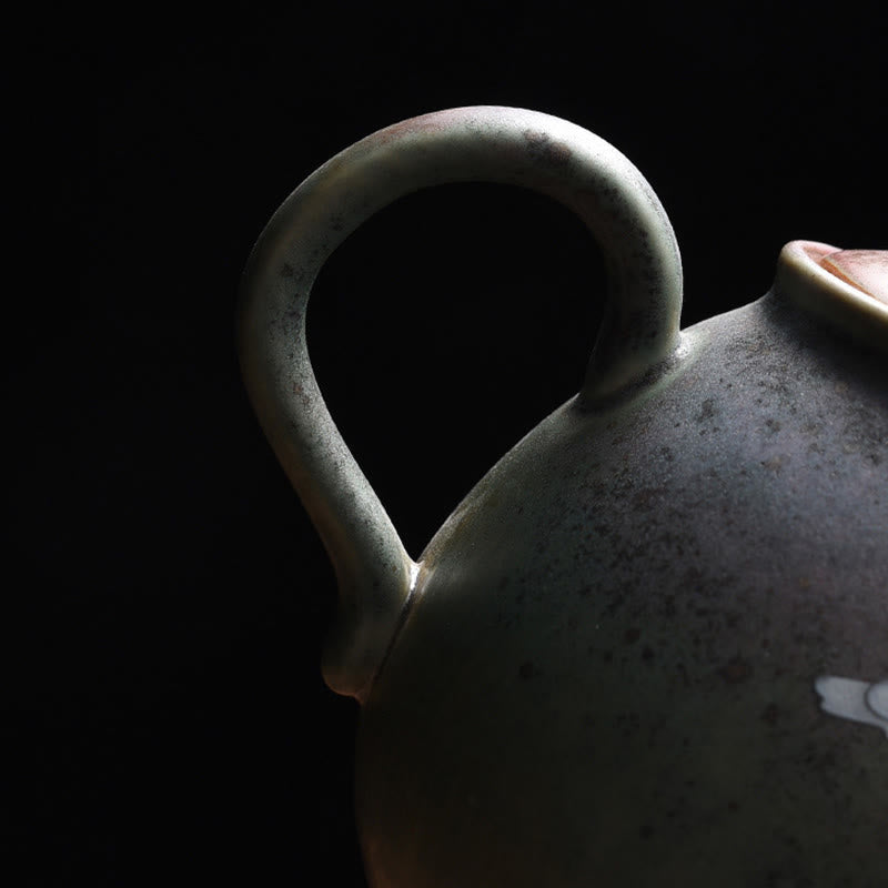 Nimara Ritual White Crane Cloud Chinese Gongfu Tea Ceramic Kung Fu Teapot
