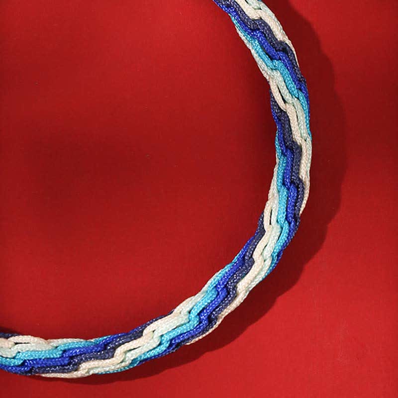 Nimara Ritual 925 Sterling Silver Handmade Gourd Blessing String Reincarnation Knot Bracelet