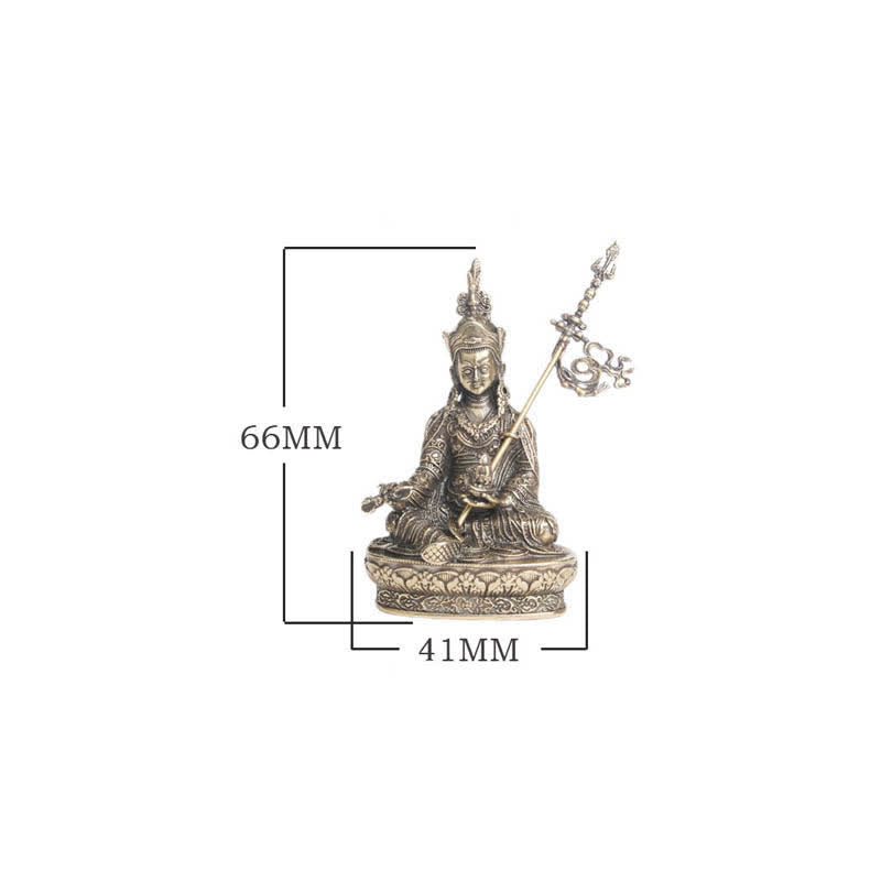 Nimara Ritual Padmasambhava Buddha Figure Serenity Copper Statue Decoration Temple Ornament