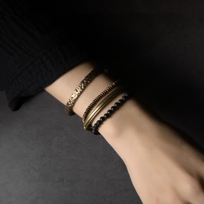 Nimara Ritual Vintage Lava Rock Copper Support Bracelet