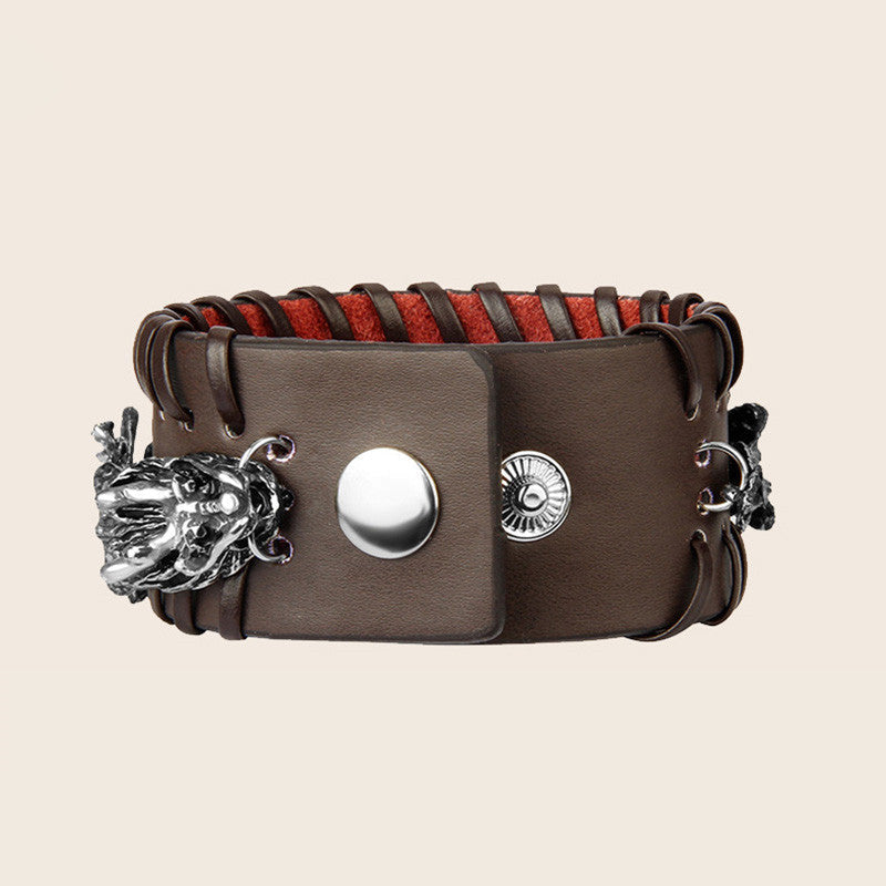 Nimara Ritual Dragon Leather Protection Weave Bracelet