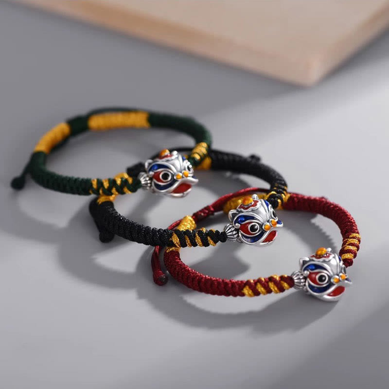 Nimara Ritual Handmade Dancing Lion Luck Braided String Bracelet