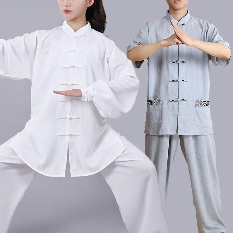 Nimara Ritual Meditation Zen Prayer Spiritual Tai Chi Qigong Practice Unisex Embroidery Clothing Set