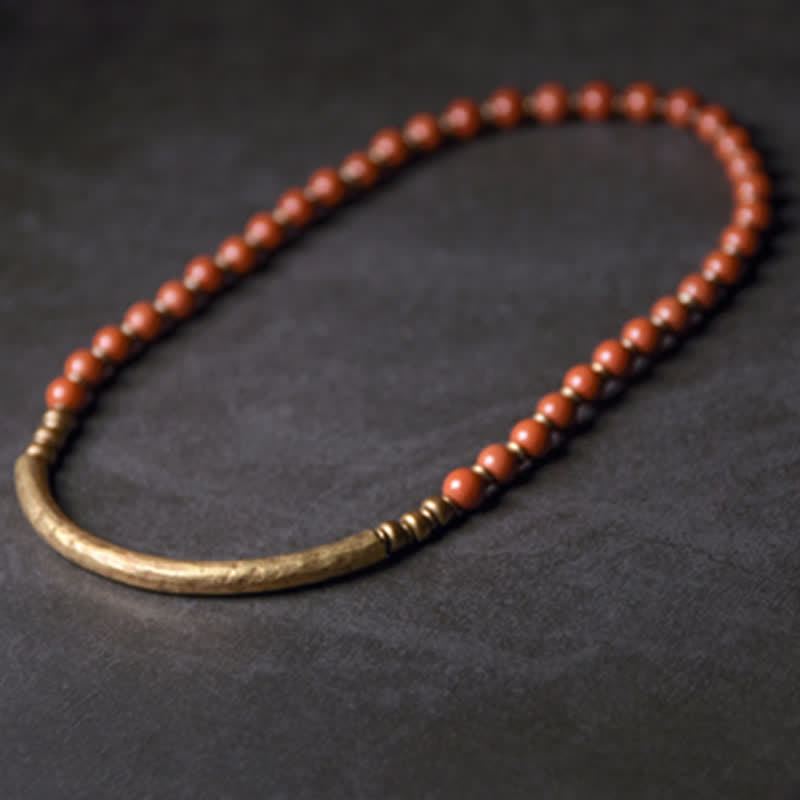 Nimara Ritual Red Jasper Moss Agate Black Obsidian Crystal Copper Peace Couple Bracelet