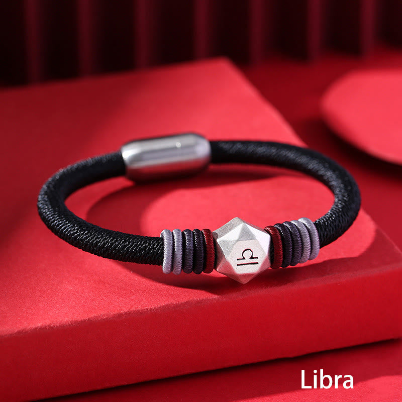 Nimara Ritual 999 Sterling Silver 12 Constellations of the Zodiac Blessing Handmade String Bracelet