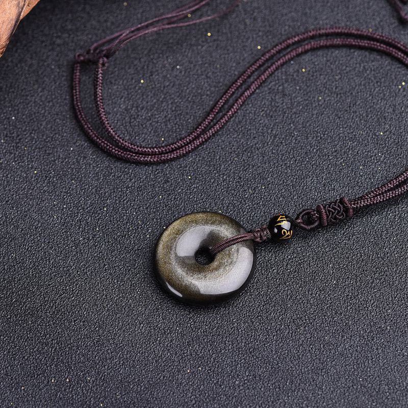 Nimara Ritual Tibetan Obsidian Protection Necklace
