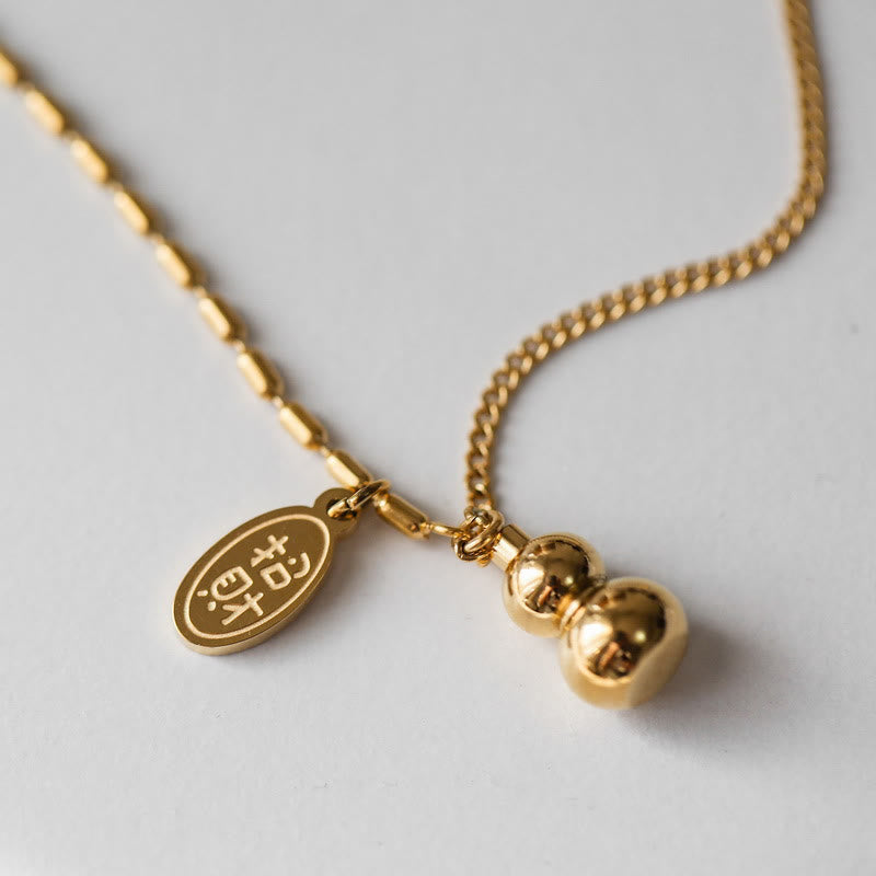 Nimara Ritual 18k Gold Plated Copper Lucky Gourd Design Wealth Buckle Anklet