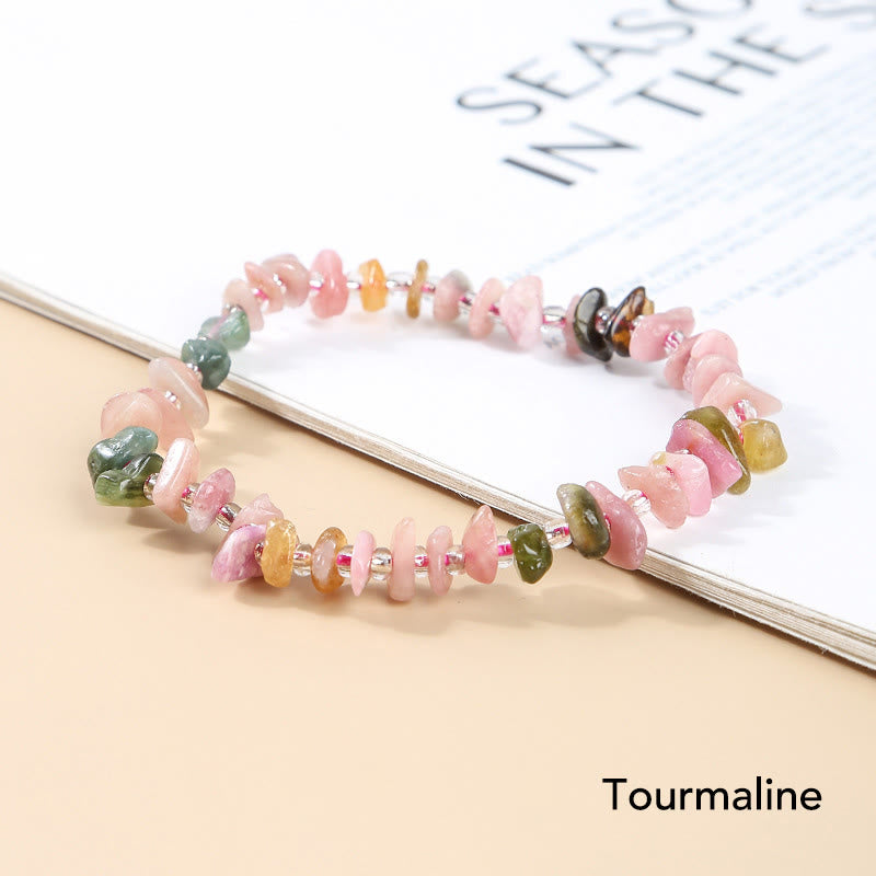 Nimara Ritual Natural Irregular Shape Stone Crystal Meditation Balance Bracelet