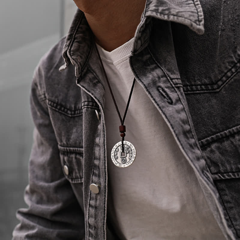 Nimara Ritual Bagua Yin Yang Copper Coin Star Balance Energy Necklace Pendant