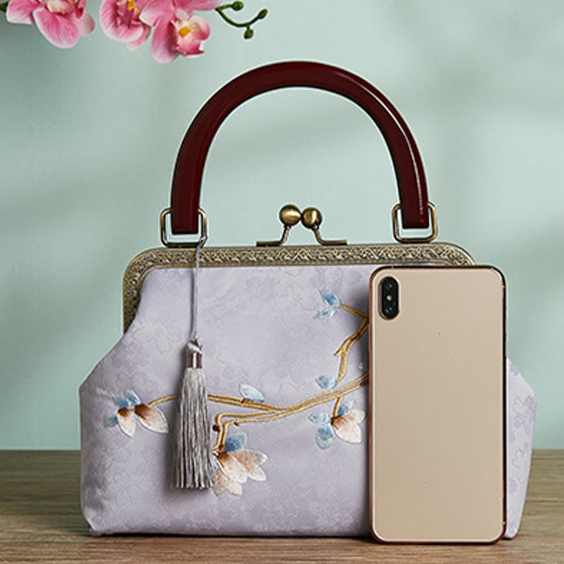 Nimara Ritual Flower Embroidery Handbag Crossbody Bag