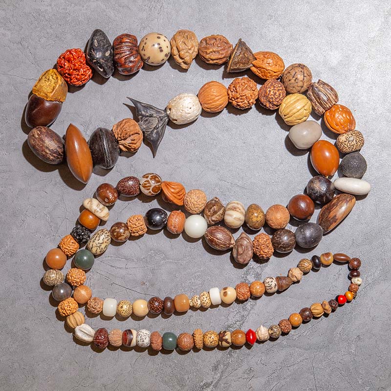 Nimara Ritual 108 Mala Beads Bodhi Seed Luck Wealth Bracelet Wrist Mala