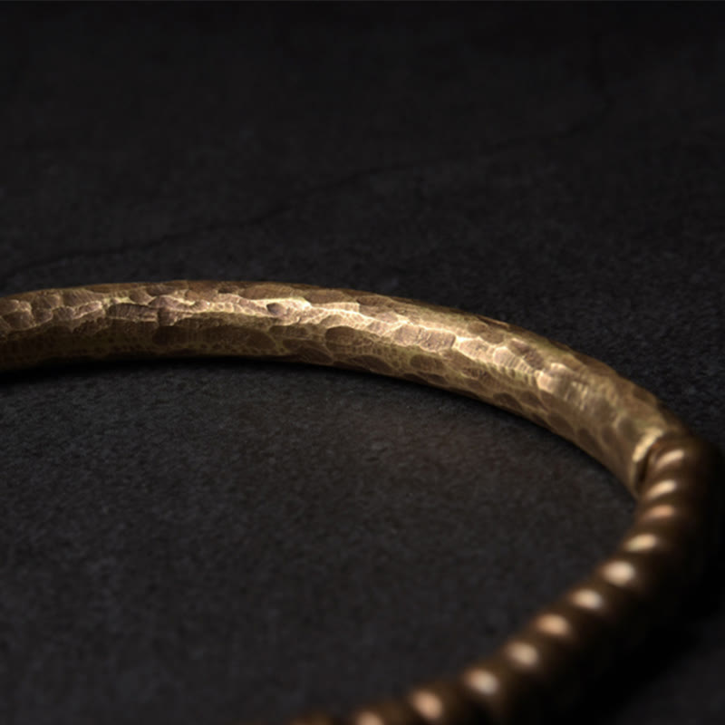 Nimara Ritual Simple Design Copper Brass Bead Luck Wealth Bracelet