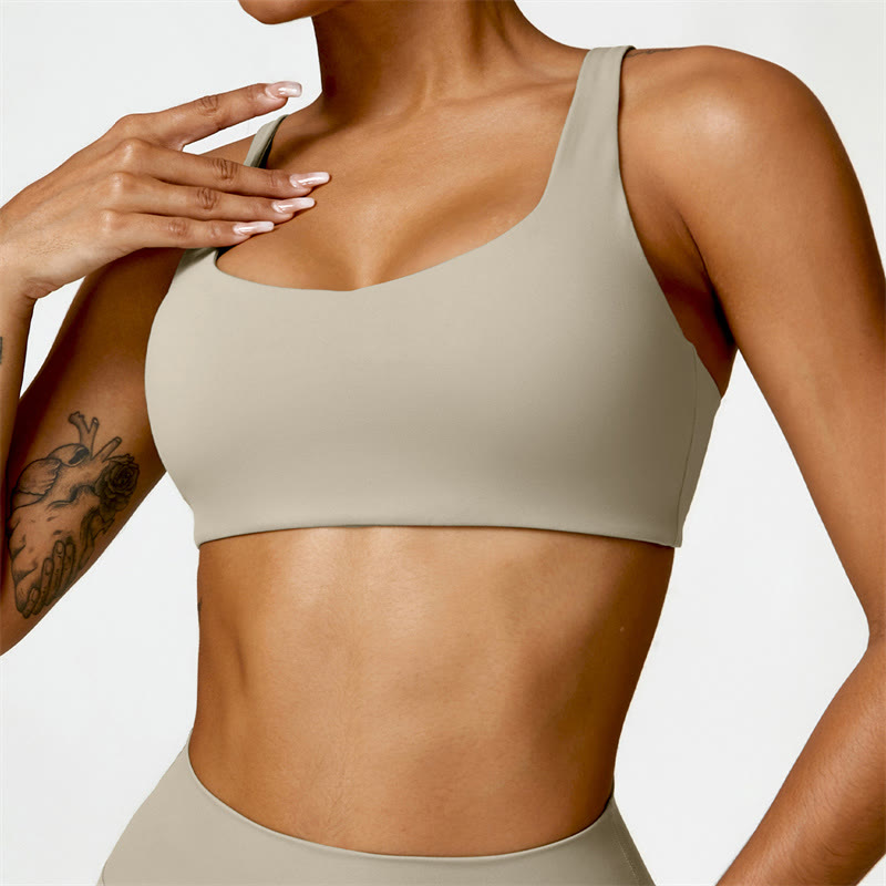 Nimara Ritual Gym Sports Yoga Backless Bra Crop Tank Top Shorts