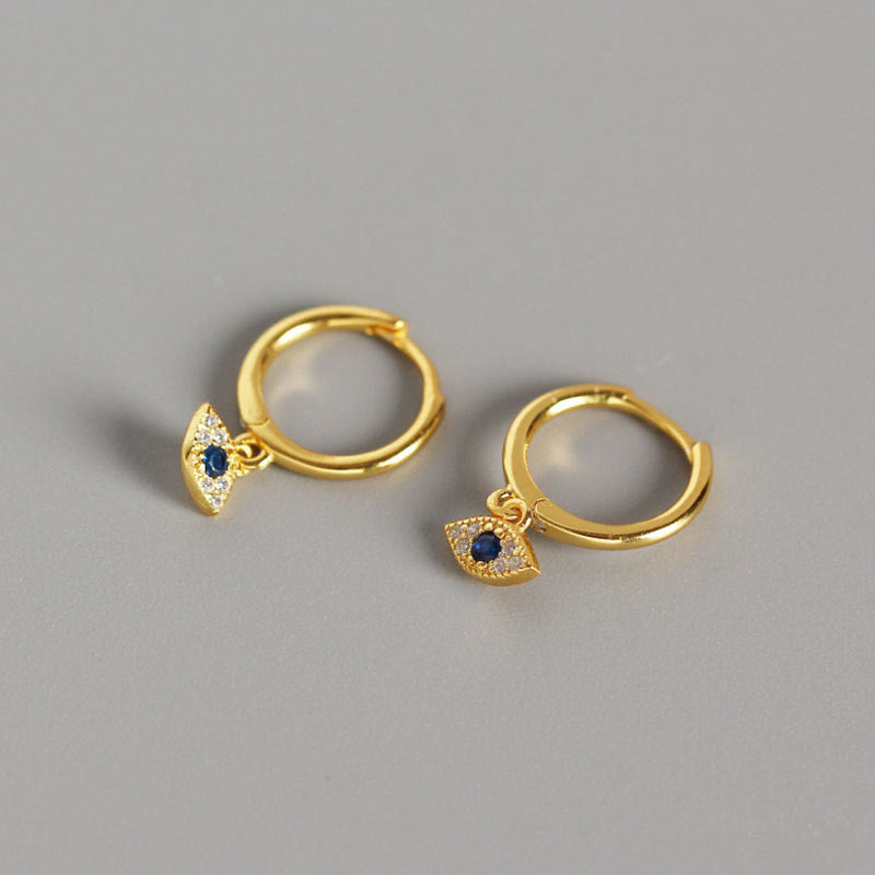 Nimara Ritual 925 Sterling Silver Evil Eye Blessing Protection Stud Earrings