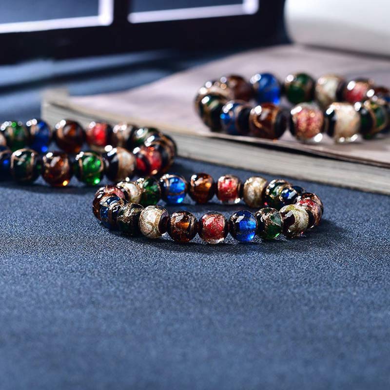 Nimara Ritual Colorful Liuli Glass Bead Luck Bracelet