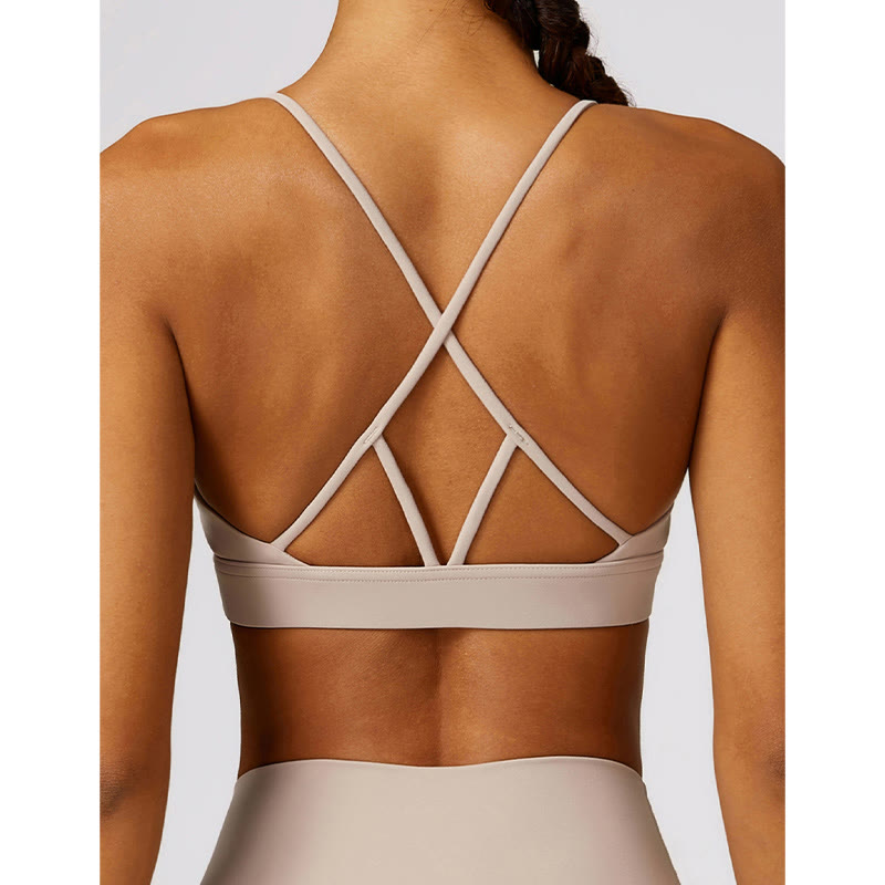 Nimara Ritual Gym Sports Yoga Backless Bra Crop Tank Top Breathable Shorts