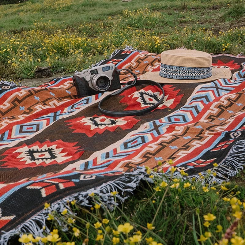 Nimara Ritual Geometric Warm Comfortable Camping Home Office Bed Blanket
