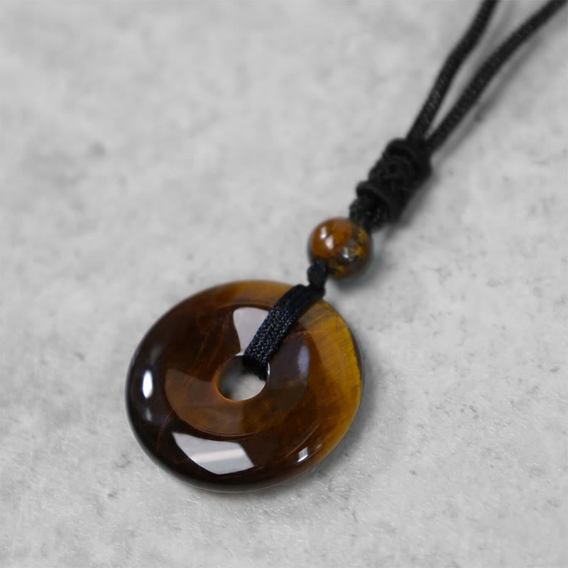 Nimara Ritual Lucky Coin Pendant Healing Crystal Gemstone Necklace