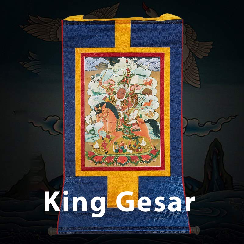 Nimara Ritual Tibetan Framed Thangka Blessing Protection Decoration