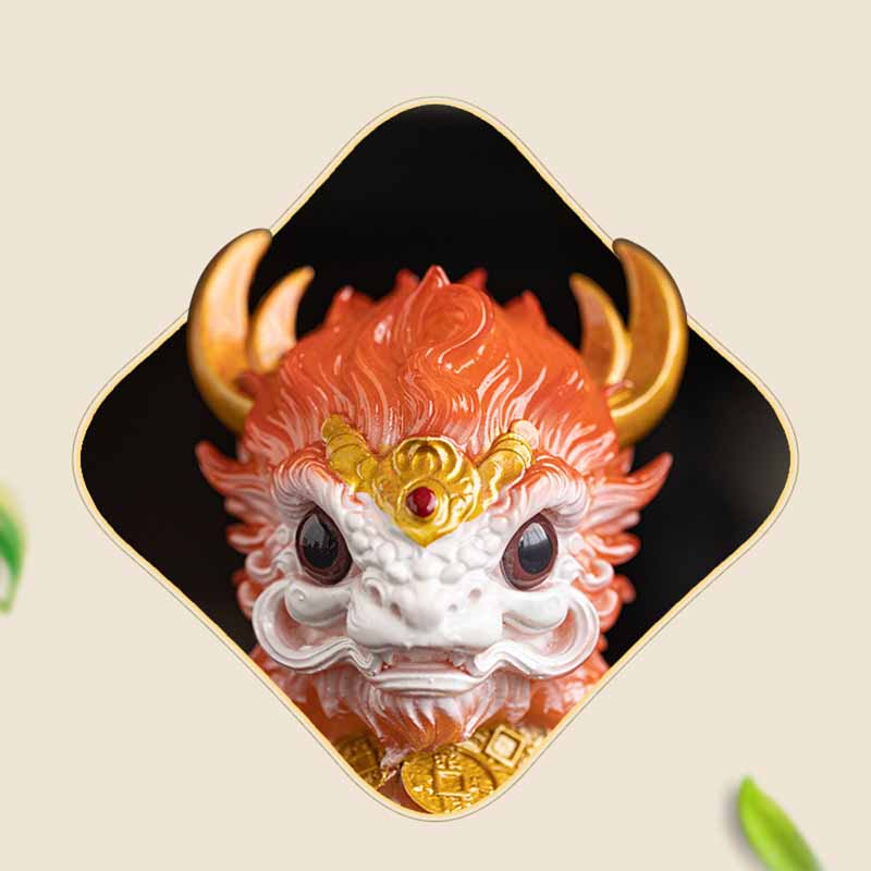 Nimara Ritual Color Changing Small Kirin Resin Tea Pet Home Figurine Decoration