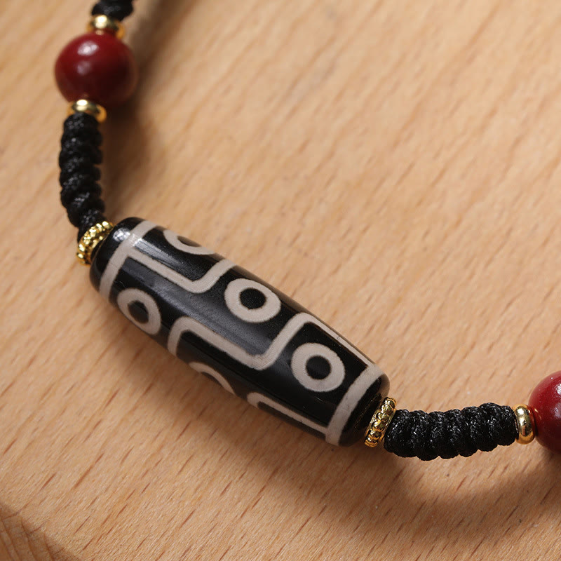 Nimara Ritual Handcrafted Tibetan Nine-eye Dzi Bead Protection Bracelet