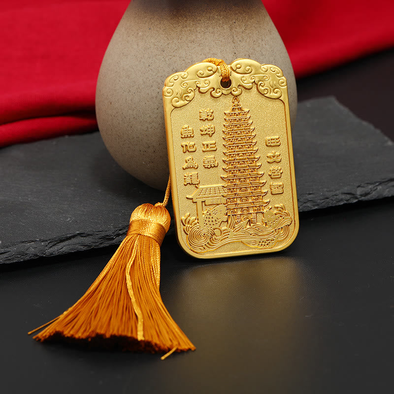 Nimara Ritual Feng Shui Auspicious Star Wenchang Pen Pagoda Koi Fish Car Hanging Decoration