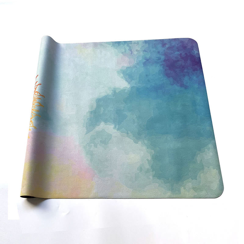 Nimara Ritual Tibetan Mandala Elephant Lotus Koi Fish Mindful Natural Rubber Yoga Mat Decoration