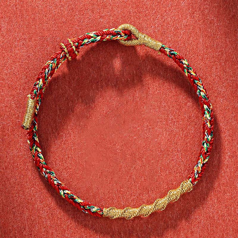 Nimara Ritual Handmade Chinese Zodiac Natal Buddha Protection Strength Braided String Bracelet