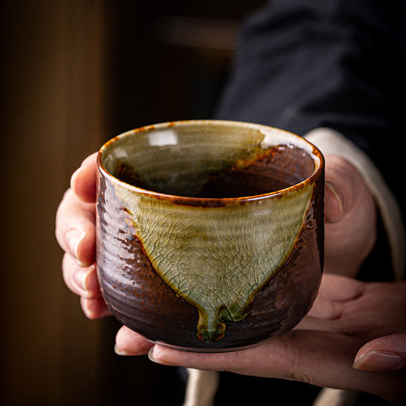 Nimara Ritual Retro Brown Kiln Change Ceramic Teacup Kung Fu Tea Cup