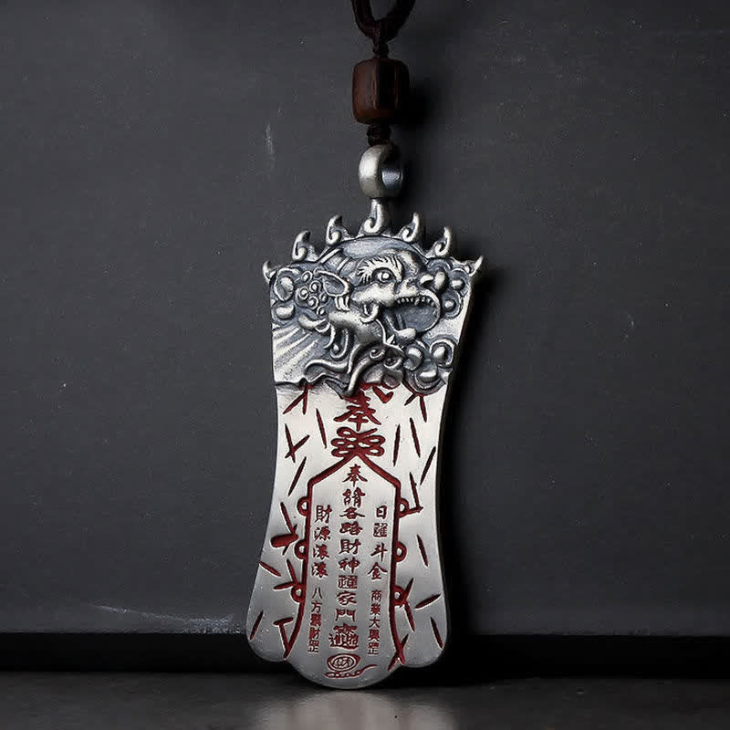 Nimara Ritual FengShui Bagua PiXiu Cinnabar Balance Necklace Pendant